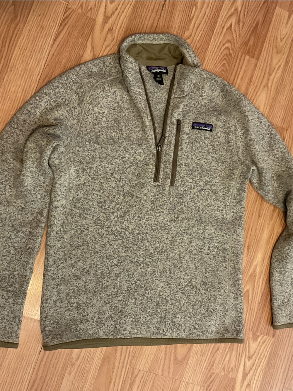 Patagonia Better Sweater Brown XS. Heathered Quarter-Zip Fleece Pullover